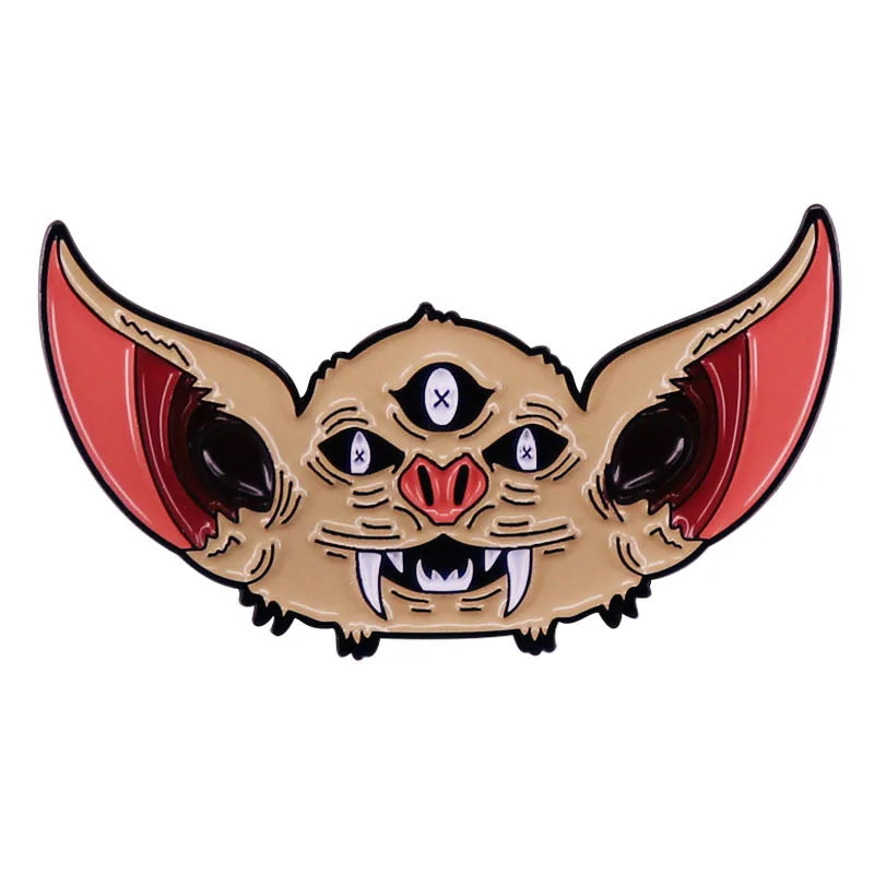 Cute Bat Cartoon Enamel Brooch for Halloween