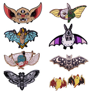 Cute Bat Cartoon Enamel Brooch for Halloween