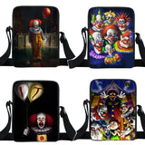 Evil Clown Messenger Bag Women Handbag Small Crossbody Bag Girls Bookbag