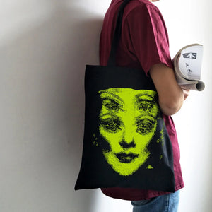 Horror Gothic Casual Dark Canvas Bag Vintage Women Shoulder Bags