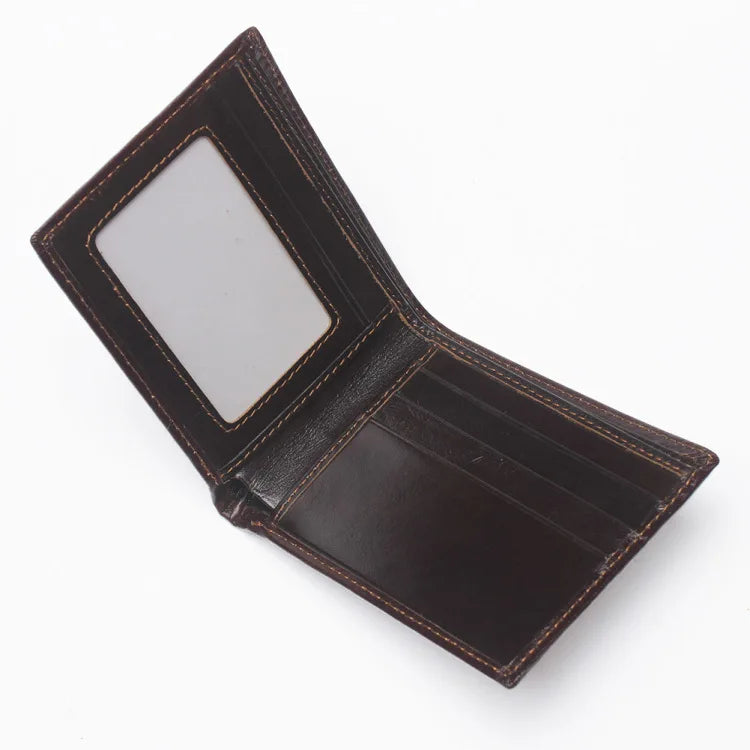 Vintage 3D Horse Motif Leather Wallet for Men