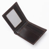Vintage 3D Horse Motif Leather Wallet for Men
