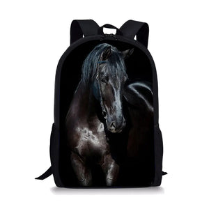Personalized Horse Print Boys' School Bag Mochila Infantil Student Backpack