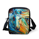 Horse Print Diagonal Bag Shopping Travel Shoulder Diagonal
