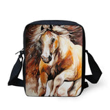 Horse Print Diagonal Bag Shopping Travel Shoulder Diagonal