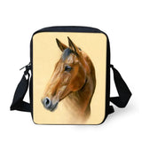 Horse Print Diagonal Bag Shopping Travel Shoulder Diagonal