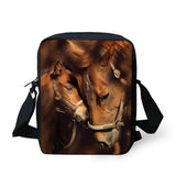 Horse Print Diagonal Bag Shopping Travel Shoulder Diagonal