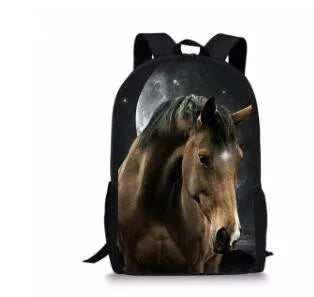 Horse Satchel School Bags 3 Set Girls mochilas Escolares