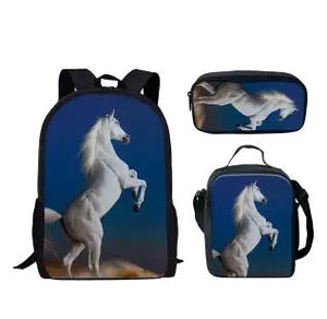 Horse Satchel School Bags 3 Set Girls mochilas Escolares