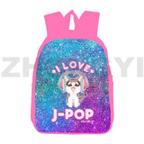 12/16 Inch 3D Cat Backpack Pink Canvas Girl Cartoon Schoolbag