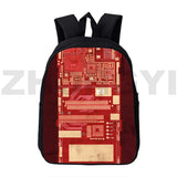 3D Circuit Board Electronic Chip Backpack Men School Bag Teenagers