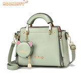 Hot Cat Shape Small Wallet Pendant Metal Handle Solid Handbag Large Capacity