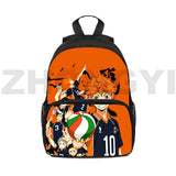 Haikyuu Kids Backpack 3D Print Karasuno School Bag 16 Inch Nekoma