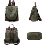 Women Backpack Soft Leather School Bags For Teenage Girls