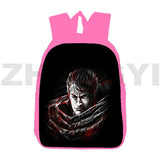 Canvas 3D Berserk Backpack 12/16 Inch Anime Schoolbag