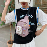 Cartoon Astronaut Fanny Pack Blackpink Pure Girls Phone Bag