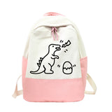 Dino Backpack for Teen Girls School Shoulder Bag Travel Female