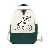 Dino Backpack for Teen Girls School Shoulder Bag Travel Female