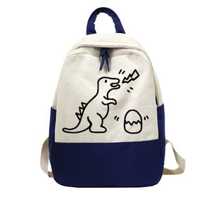 Dino Backpack for Teen Girls School Shoulder Bag Travel Female