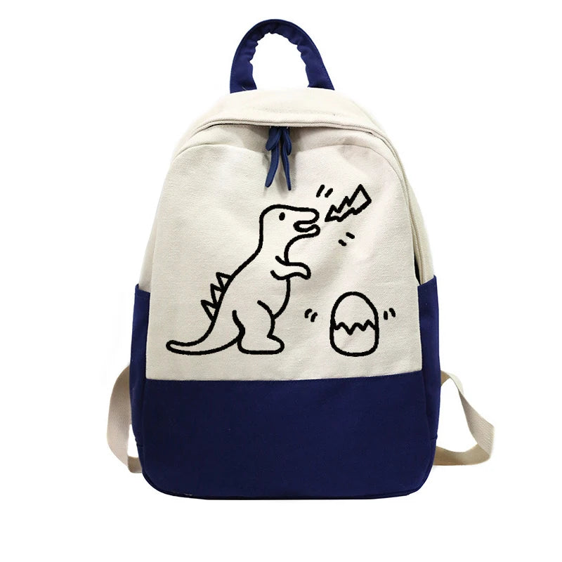 Dino Backpack for Teen Girls School Shoulder Bag Travel Female