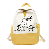 Dino Backpack for Teen Girls School Shoulder Bag Travel Female