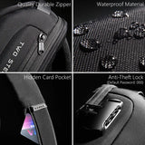 Anti-thief Men Chest Bag USB Charging Waterproof Shoulder Bags