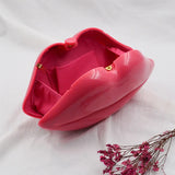 Acrylic Jelly red-mouth Clutch Bag for Women