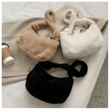 Fluffy Shoulder Bag Mini Winter Tote for Women