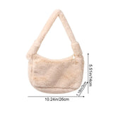 Fluffy Shoulder Bag Mini Winter Tote for Women