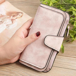 Retro Women Wallets Large Capacity Purse Long Tri-fold Multi-pocket