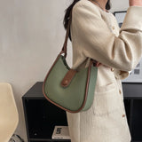 Vintage PU Leather Bucket Crossbody Sling Bags for Women Lady Shoulder Handbags