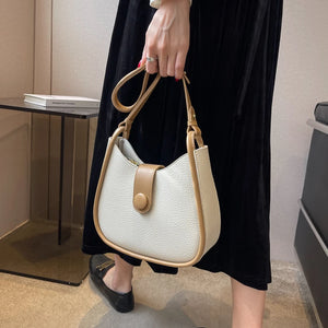 Vintage PU Leather Bucket Crossbody Sling Bags for Women Lady Shoulder Handbags