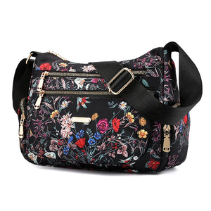 Floral Rural Style Oxford Ladies Hand Bag Crossbody Shoulder Messenger Bag