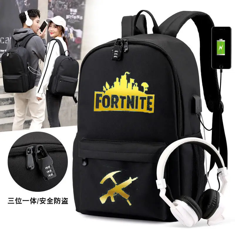Canvas Fortnite Schoolbag Teenagers Backpack Student Bagpack