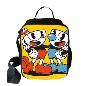 Cuphead Mugman Lunch Bags Boys Girls Travel Tote Bags