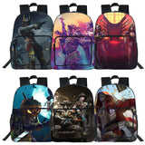 Game Fire Backpack Male High School Students Bag Large Capacity Casual Street
