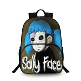 Sally Face Backpack Student Book School Bag Daily Mochila Boys Girls Gift