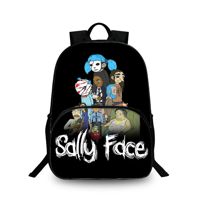 Sally Face Backpack Student Book School Bag Daily Mochila Boys Girls Gift