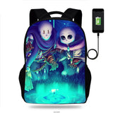 Undertale Backpack Boy Girl School Bag Children Teenager USB Charging