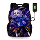 Undertale Backpack Boy Girl School Bag Children Teenager USB Charging