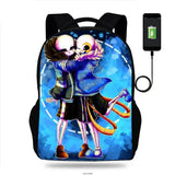 Undertale Backpack Boy Girl School Bag Children Teenager USB Charging