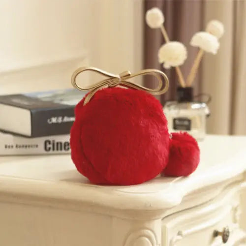 Girls Faux Fur Shoulder Bag Children Sweet Style Small Zipper Crossbody Bag
