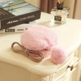 Girls Faux Fur Shoulder Bag Children Sweet Style Small Zipper Crossbody Bag