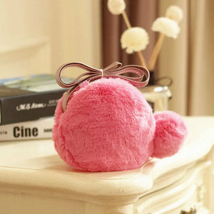 Girls Faux Fur Shoulder Bag Children Sweet Style Small Zipper Crossbody Bag