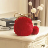 Girls Faux Fur Shoulder Bag Children Sweet Style Small Zipper Crossbody Bag