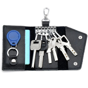 Leather Key Wallet Men & Women Car Key Bag Key Case Housekeeper Key Holders