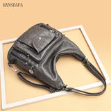 Hot Soft Leather Multifunction Women Bags Female Large Capacity Shoulder Bag