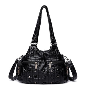 Soft sheepskin Women Messenger Bag Vintage Female Shoulder Bag