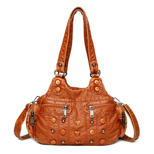 Soft sheepskin Women Messenger Bag Vintage Female Shoulder Bag