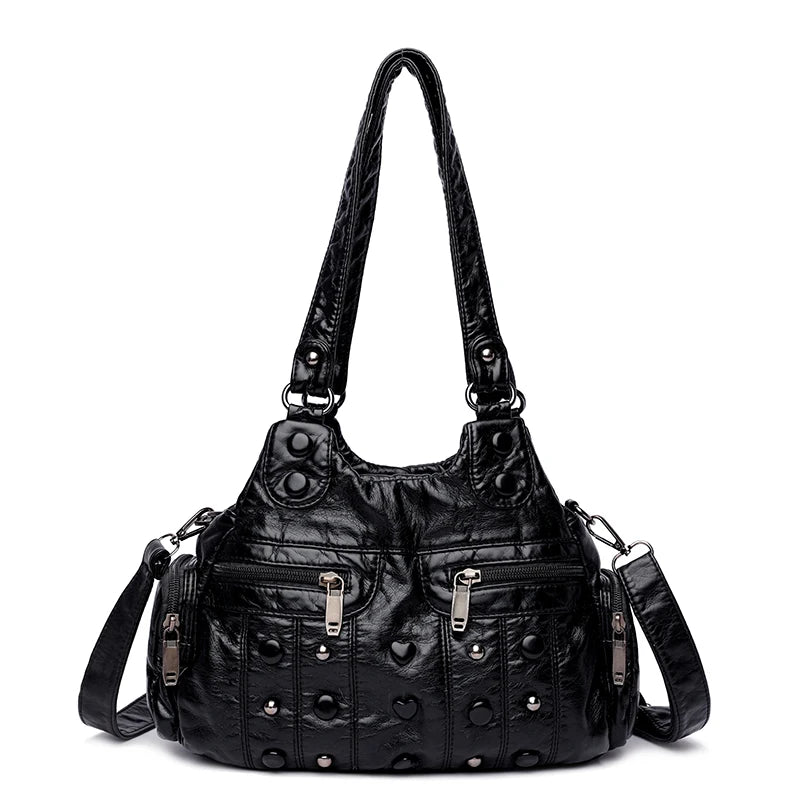 Soft sheepskin Women Messenger Bag Vintage Female Shoulder Bag